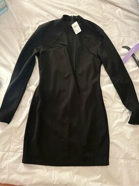 slim fit dress slacks Lola High Slit Crepe Dress main image 1